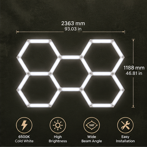 Hex LED Garage Light Kit (5-Piece)