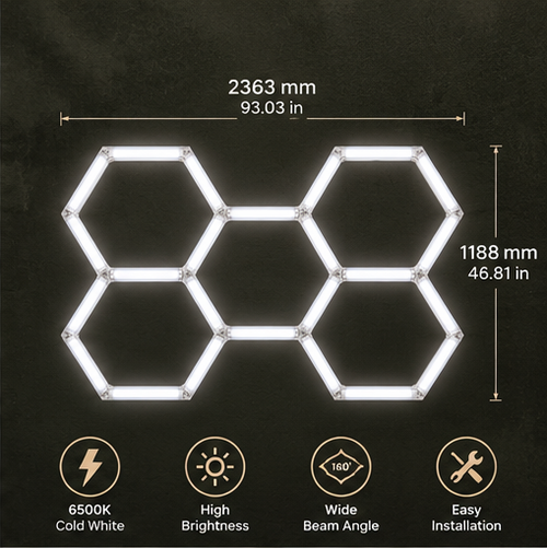 Hex LED Garage Light Kit (5-Piece)