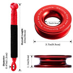 Soft Shackle and Snatch Recovery Ring Set, 38,000 lbs UHMWPE Rope Shackle for 4WD Recovery, Black