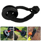 Soft Shackle and Snatch Recovery Ring Set, 38,000 lbs UHMWPE Rope Shackle for 4WD Recovery, Red