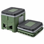 Army Green Folding Portable Camping Toilet, Compact Odour-Resistant Toilet for Camping and Car Trips