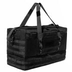 50L Tactical Duffel Bag in 600D Fabric for Travel, Camping, Hiking and Gym, Black