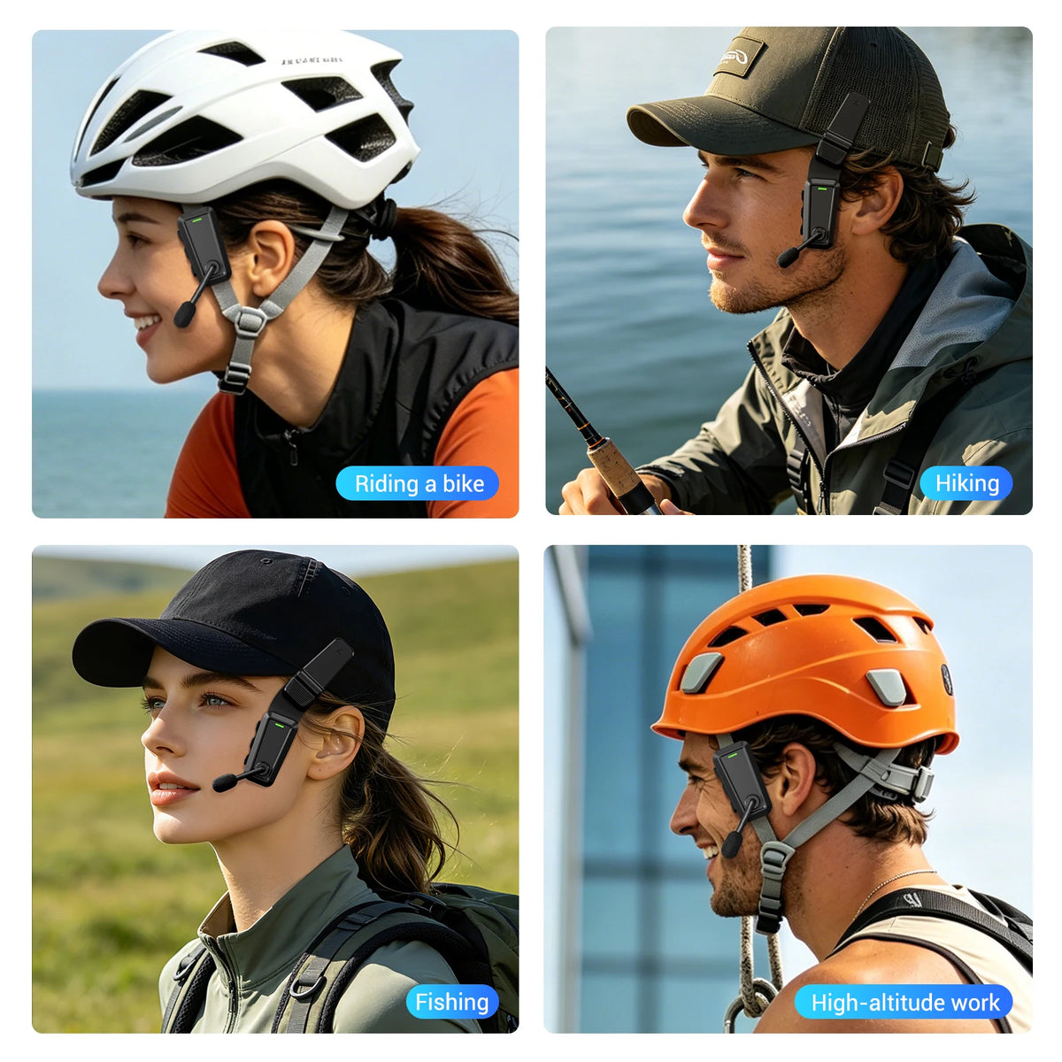 Motorcycle Helmet Bluetooth Intercom 2 Pack, Rider-to-Rider Talk up to 1000m with Music Sharing
