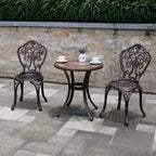 Outdoor Metal Patio Chair with Armrests, Modern Garden Chair for Courtyards, Terraces and Decks