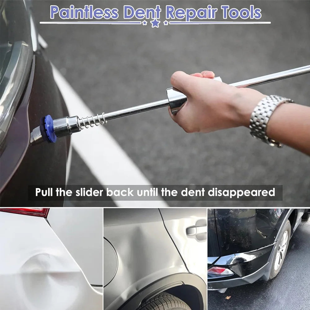 Paintless Dent Repair Kit Lite with Glue Gun, Slide Hammer, Dent Lifter and Pulling Bridge