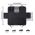 Waterproof Dog Back Seat Cover with Mesh Window and Side Flaps, Quilted Pet Hammock for Cars and Trucks