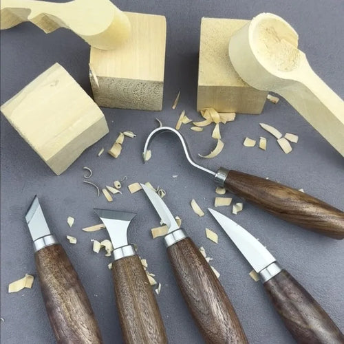 19 Piece Wood Carving Tool Set with Hook Knife for Spoon Carving, Whittling and Woodworking