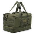 50L Tactical Duffel Bag in 600D Fabric for Travel, Camping, Hiking and Gym, Army Green