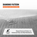 Diamond Plate Rubber Garage Floor Mat Roll 4 x 15 ft, 3mm SBR Rubber Flooring for Garage, Workshop and Gym