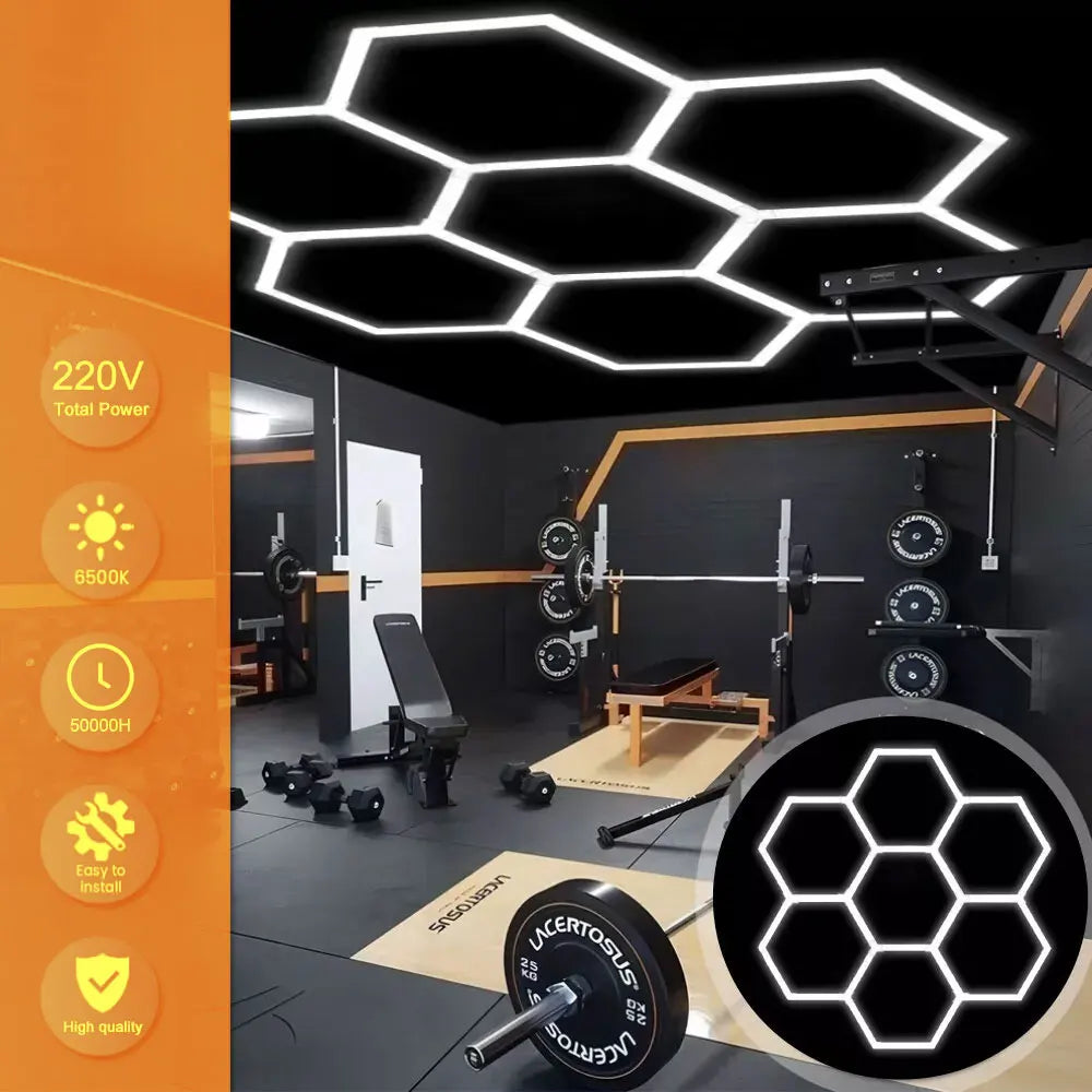 Hex LED Garage Light Kit (8-Piece)