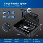 Portable Biometric Gun Safe with Fingerprint and Keypad Lock, Steel Handgun Storage Box
