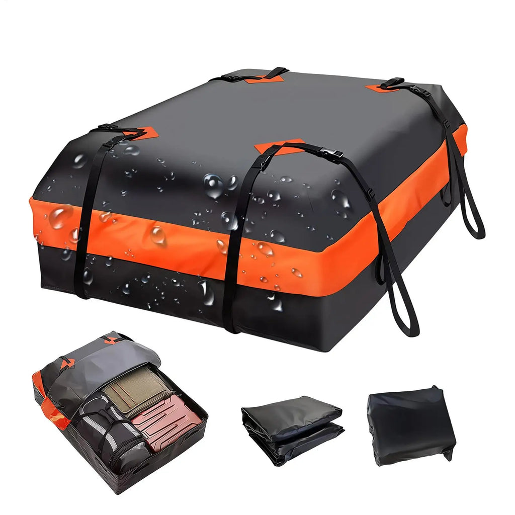 Waterproof Car Roof Bag 112 x 88 x 44cm, Oxford Cloth Rooftop Cargo Carrier for SUVs, Utes and Vans, Black