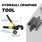 Hydraulic Crimping Tool 8 Ton with 8 Die Pairs for 4-70mm² Copper Cable Lugs and Terminals