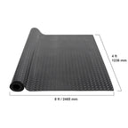Diamond Plate Rubber Garage Floor Mat Roll 4 x 15 ft, 3mm SBR Rubber Flooring for Garage, Workshop and Gym