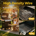 Cordless Electric Grill Brush with 2 Replaceable Heads, Rechargeable BBQ Grate Cleaner for Gas and Charcoal