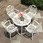 Outdoor Metal Patio Chair with Armrests, Modern Garden Chair for Courtyards, Terraces and Decks