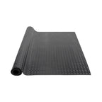 Diamond Plate Rubber Garage Floor Mat Roll 4 x 15 ft, 3mm SBR Rubber Flooring for Garage, Workshop and Gym