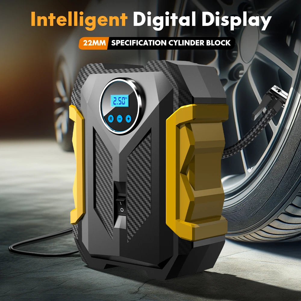 12V Tyre Inflator, 150 PSI Auto-Stop