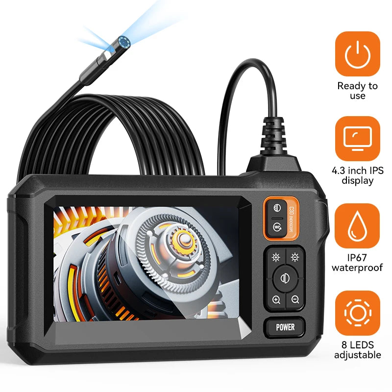 Inspection Camera, 4.3" Screen (10 m Cable)