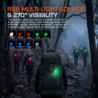 Rechargeable EDC LED Flashlight 900 Lumen with RGB Side Light, Magnetic Tail and Clip, Black