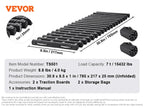 Recovery Traction Boards Pair, 10 Tonne Rated PP Tyre Traction Mats for 4WD, SUV and RV, Black Short
