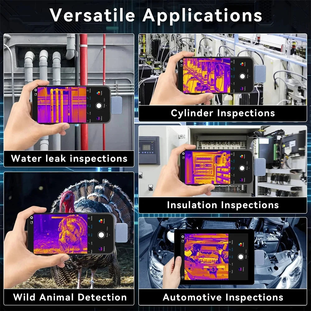 Thermal Imaging Camera for Lightning Port Phones, 256 x 192 Resolution with -20 to 550°C Measuring Range