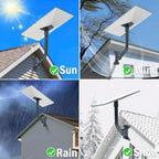 Satellite Dish Wall and Roof Mount for Gen 3 Standard Dish, 360° Adjustable Curved Pole Bracket Kit