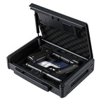 Portable Biometric Gun Safe with Fingerprint and Keypad Lock, Steel Handgun Storage Box