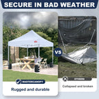 Canopy Weight Bags 10kg 4 Pack, Water-Fill Leg Weights for Gazebos, Shade Tents and Marquees