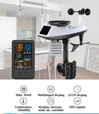 WiFi Weather Station with Outdoor Sensor, Wind Speed, Rainfall, UV and Air Quality, App Connected