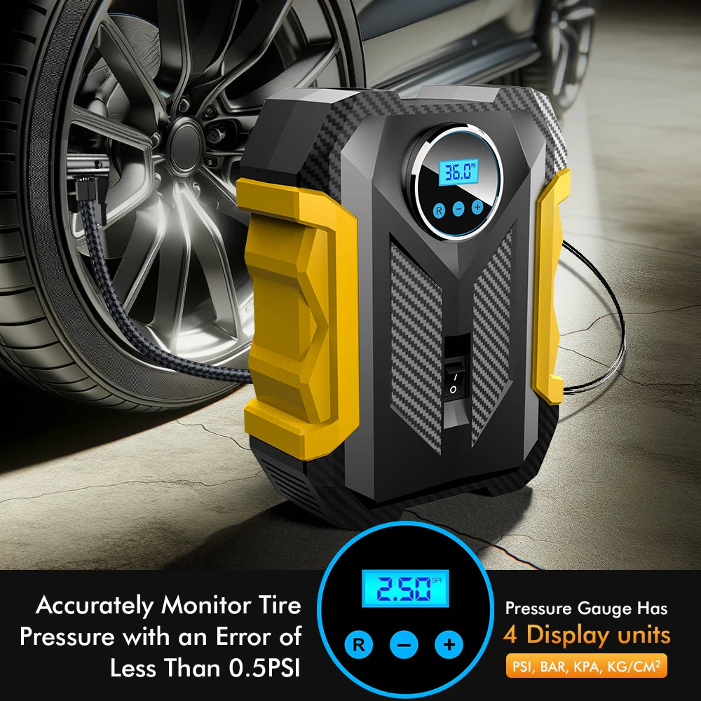 12V Tyre Inflator, 150 PSI Auto-Stop