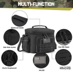 Tactical Insulated Cooler Lunch Bag, Leak-Resistant and Heavy Duty for Work, Camping and Picnics, Green