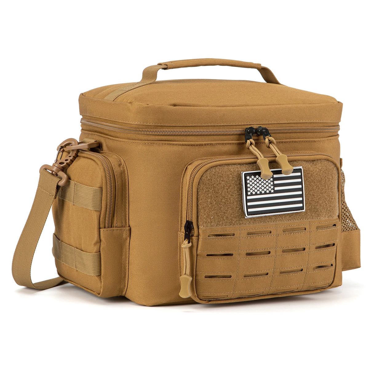 Tactical Insulated Cooler Lunch Bag, Leak-Resistant and Heavy Duty for Work, Camping and Picnics, Green