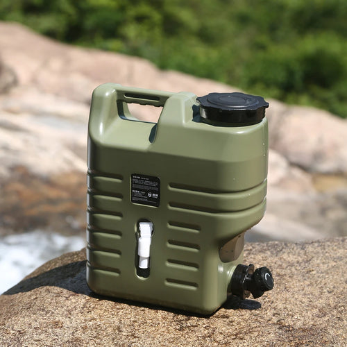 12L Portable Camping Water Container with Tap and Extension Hose, BPA-Free Water Carrier for Outdoor Use