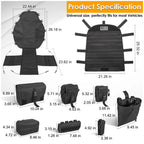 Tactical Seat Back Organiser with 7 MOLLE Pouches, PVC-Lined Seat Cover for 4WDs, Utes and SUVs