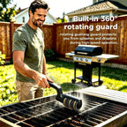 Cordless Electric Grill Brush with 2 Replaceable Heads, Rechargeable BBQ Grate Cleaner for Gas and Charcoal