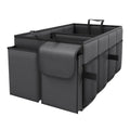 Foldable Car Boot Storage Box, Collapsible Polyester Organiser for Groceries and Sports Gear, Black