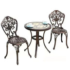 Outdoor Metal Patio Chair with Armrests, Modern Garden Chair for Courtyards, Terraces and Decks