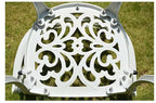 5-Piece Outdoor Metal Dining Set, Round Patio Table with 4 Armchairs for Garden and Terrace