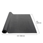 Diamond Plate Rubber Garage Floor Mat Roll 4 x 15 ft, 3mm SBR Rubber Flooring for Garage, Workshop and Gym
