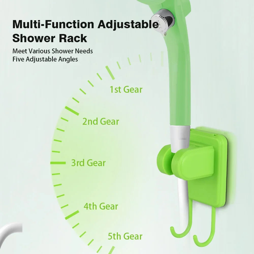Rechargeable Portable Camping Shower Pump 6000mAh with Digital Display, Shower Head and 2m Hose, Grey