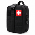 Black 379-Piece First Aid Kit in MOLLE Pouch, Compact Emergency Kit for Car, Camping, Hiking and Home