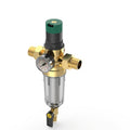 RV Water Pressure Regulator with 40 Micron Filter, Adjustable Brass Valve, 1/2 and 1 Inch